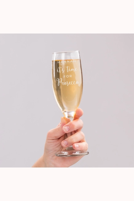 Personalised 'It's Time for Prosecco' Flute