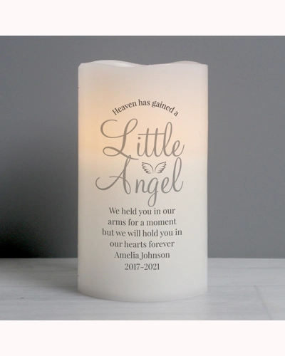 Personalised Little Angel LED Candle