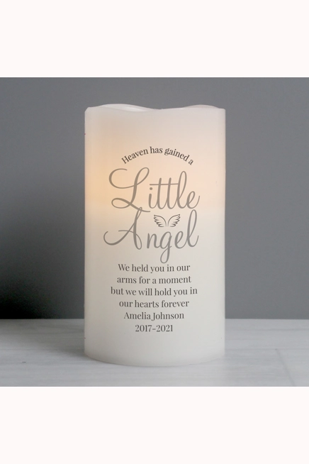 Personalised Little Angel LED Candle