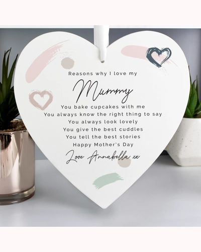 Personalised Love Large Wooden Heart