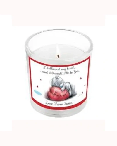 Personalised Me To You Heart Scented Jar Candle