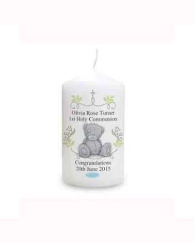 Personalised Me To You Religious Cross Pillar Candle