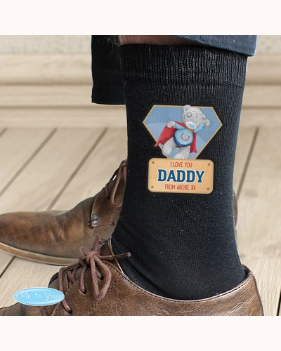 Personalised Me To You Super Hero Mens Socks