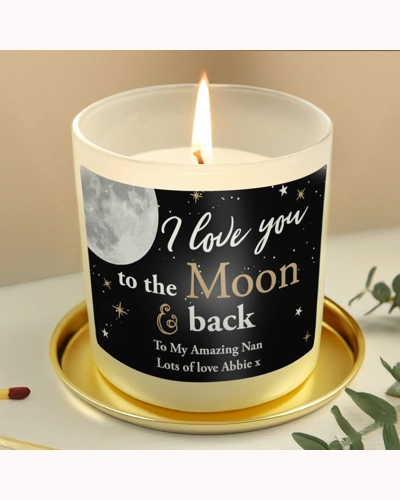 Personalised Moon & Back Scented Jar Candle Personalised Moon & Back Scented Jar Candle