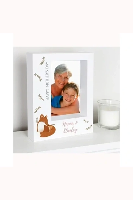 Personalised Mummy and Me Fox 5x7 Box Photo Frame