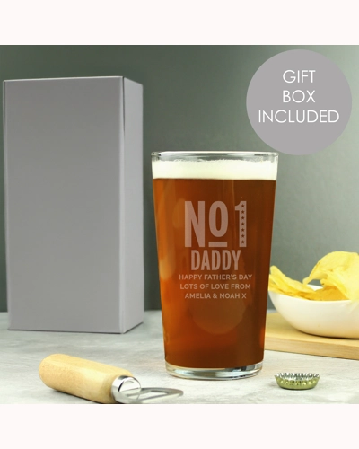 Personalised No. 1 Pint Glass Personalised No. 1 Pint Glass
