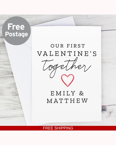 Personalised Our 1st Valentine's Day Card Personalised Our 1st Valentine's Day Card