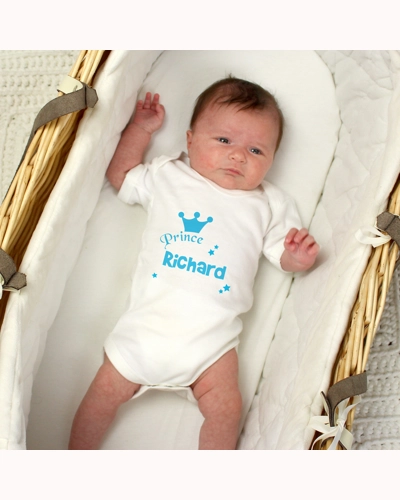 Personalised Prince Baby Vest