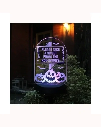 Personalised Pumpkin Patch Halloween Solar Light