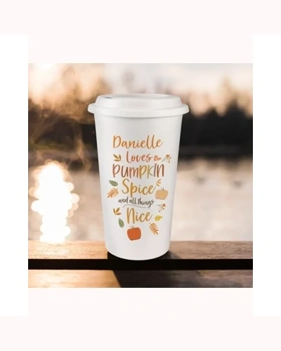 Personalised Pumpkin Spice Travel Mug
