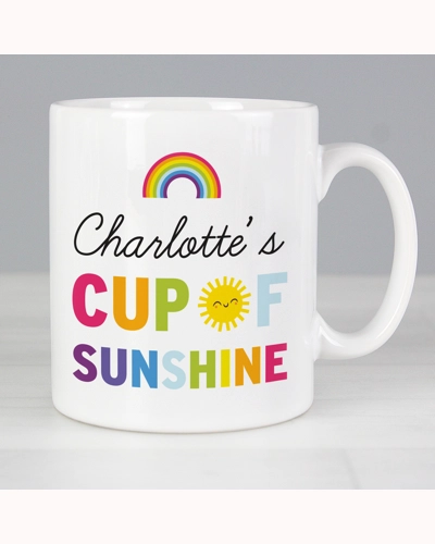 Personalised Rainbow Cup of Sunshine Mug