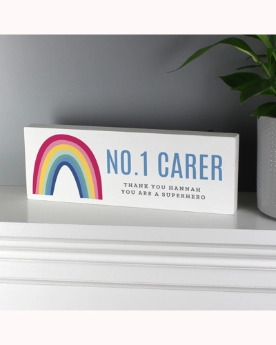 Personalised Rainbow Wooden Mantel Decoration