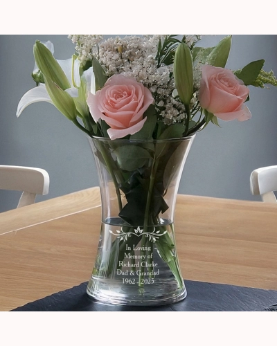 Personalised Sentiments Glass Vase
