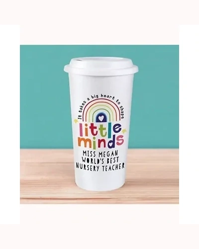 Personalised Shape Little Minds Travel Mug