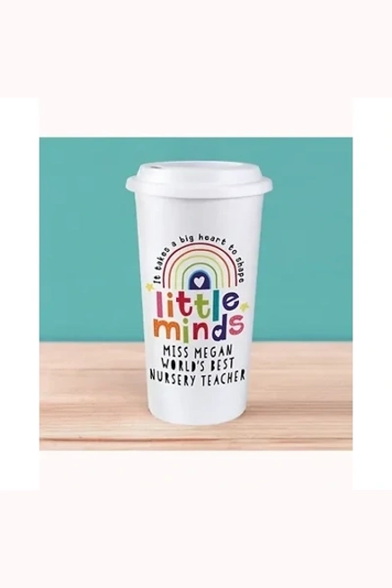 Personalised Shape Little Minds Travel Mug