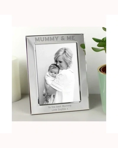 Personalised Silver 5x7 Mummy & Me Photo Frame