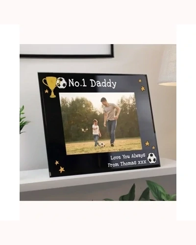 Personalised Simply The Best 5x7 Landscape Black Glass Photo Frame