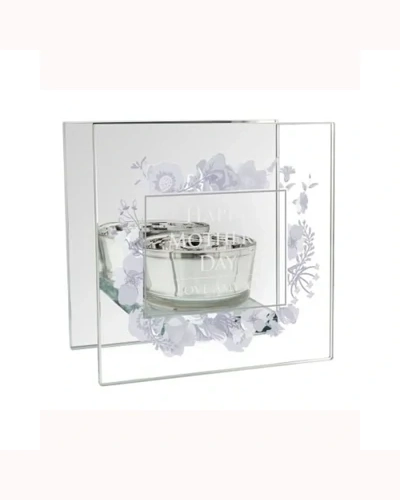 Personalised Soft Watercolour Mirrored Glass Tea Light Candle Holder