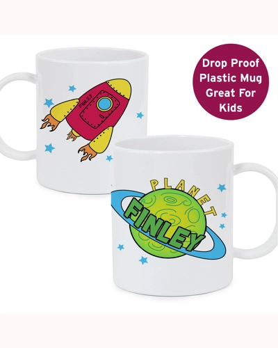 Personalised Space Plastic Mug