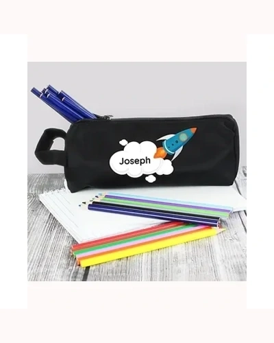 Personalised Space Rocket Pencil Case