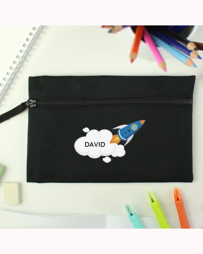 Personalised Space Rocket Pencil Case