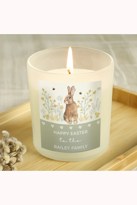 Personalised Spring Bunny Candle Jar