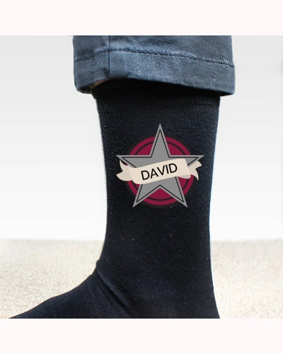 Personalised Star Men's Socks