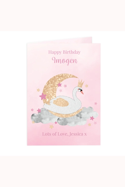Personalised Swan Lake Card