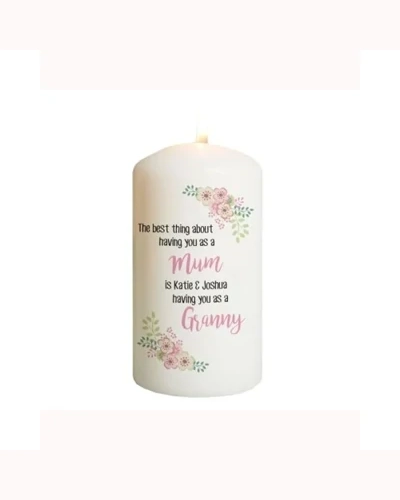 Personalised The Best Thing Pillar Candle