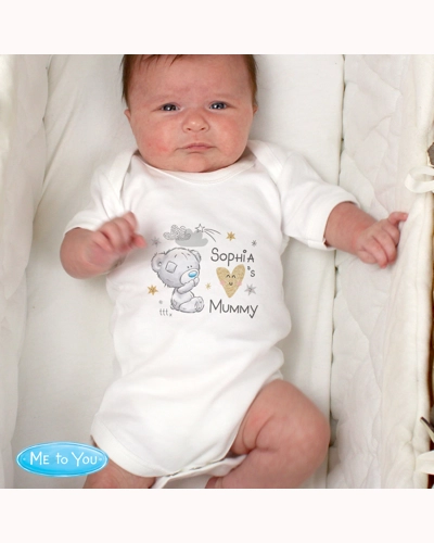 Personalised Tiny Tatty Teddy I Heart 0-3 Months Baby Vest