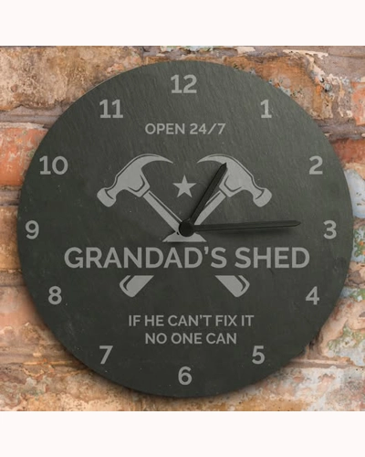 Personalised Tools Slate Clock Personalised Tools Slate Clock