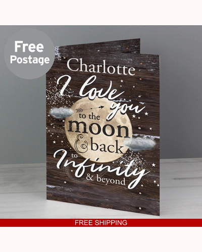 Personalised To the Moon & Infinity... Card Personalised To the Moon & Infinity... Card