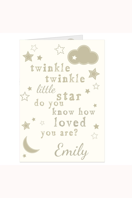 Personalised Twinkle Twinkle Card