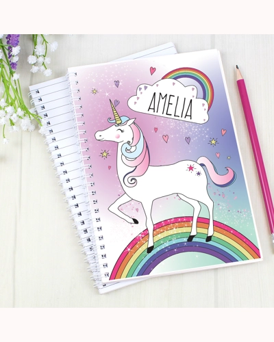 Personalised Unicorn A5 Notebook