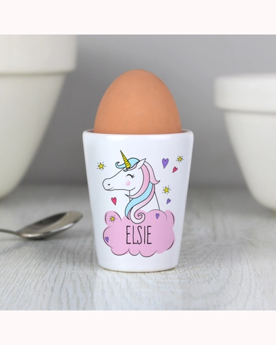 Personalised Unicorn Egg Cup
