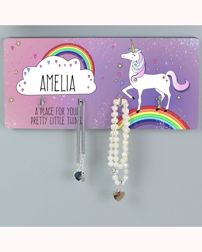 Personalised Unicorn Jewellery Hooks