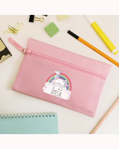 Personalised Unicorn Pink Pencil Case