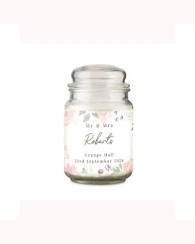 Personalised Wedding Large Scented Jar Candle