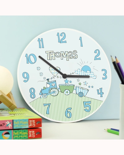 Personalised Whimsical Train Clock