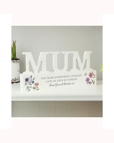 Personalised Wild Flowers Mum Ornament