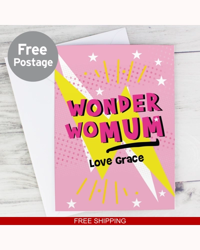 Personalised Wonder WoMum Card Personalised Wonder WoMum Card