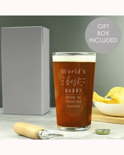 Personalised World's Best Pint Glass Personalised World's Best Pint Glass