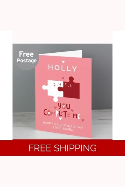 Personalised You Complete Me Card