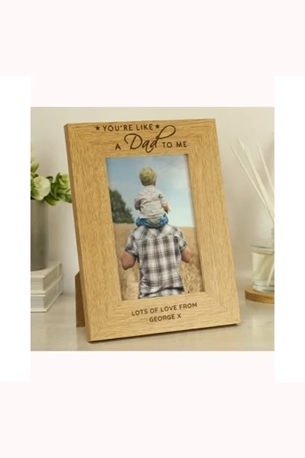 Personalised You're Like a Dad to Me 6x4 Oak Finish Photo Frame
