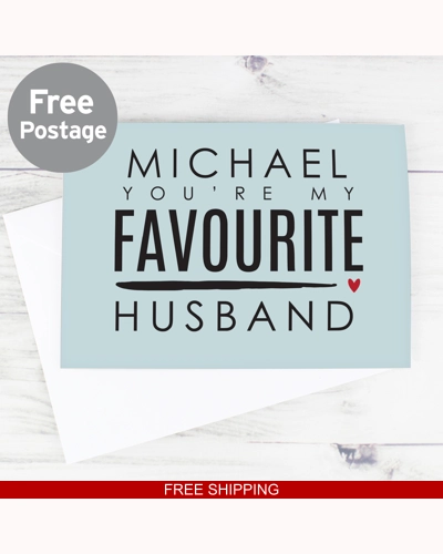 Personalised You're My Favourite Husband Card Personalised You're My Favourite Husband Card