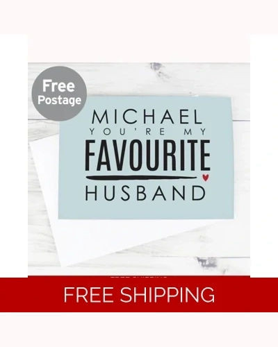 Personalised You're My Favourite Husband Card