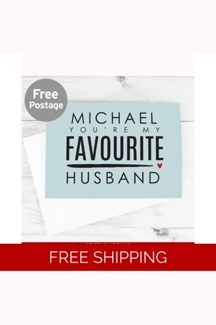 Personalised You're My Favourite Husband Card