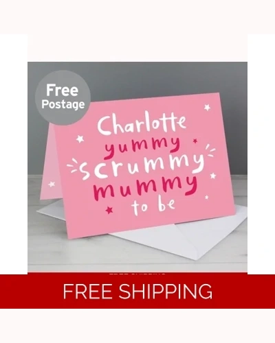 Personalised Yummy Scrummy Mummy To Be Card