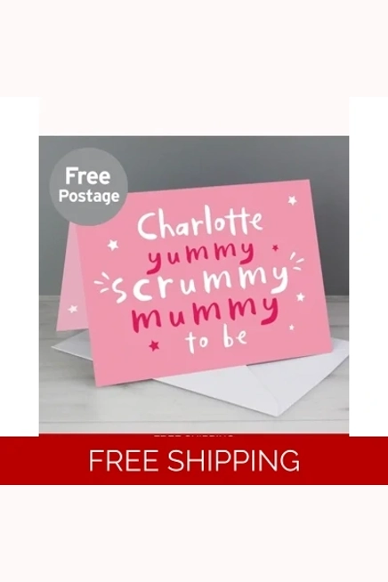 Personalised Yummy Scrummy Mummy To Be Card