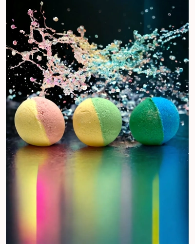 Yellow/Red - Rhubarb & Custard Kids Bath Bombs Single Yellow/Red - Rhubarb & Custard Kids Bath Bombs Single